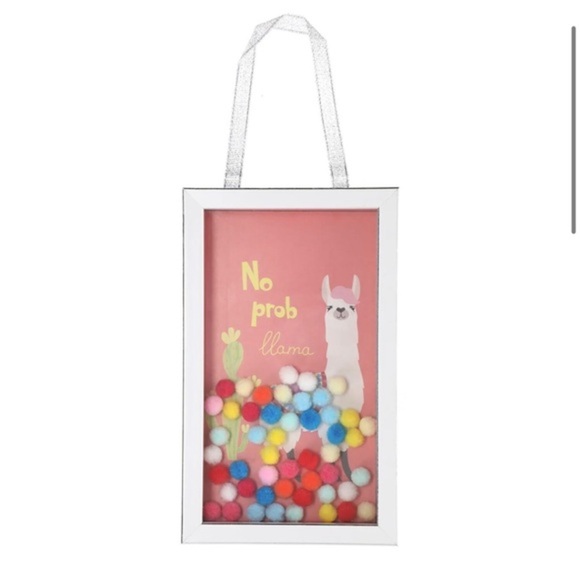 Llama llama mini rainbow pom pom funny humor hanging wall‎ decor boxes new - Picture 11 of 12